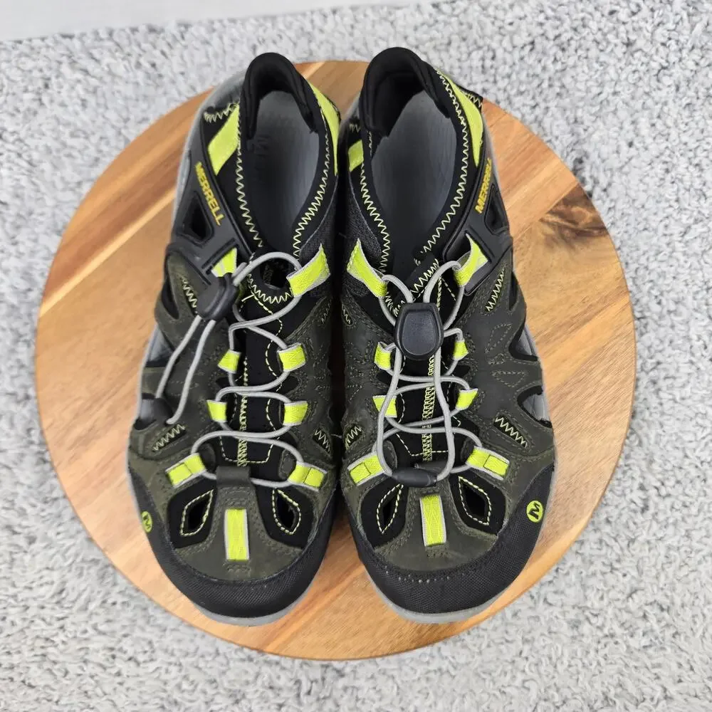 Merrell Mens 9.5 All Out Blaze Sieve Gray Green Water Outdoor Athletic Sandals
